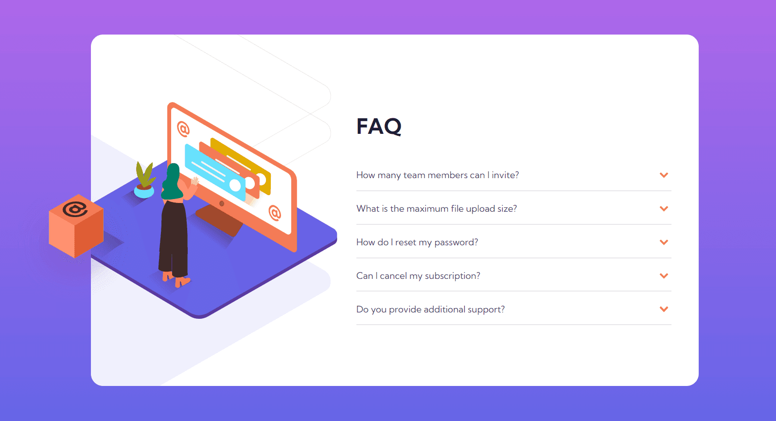 FAQ Accordion Card